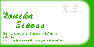 monika siposs business card